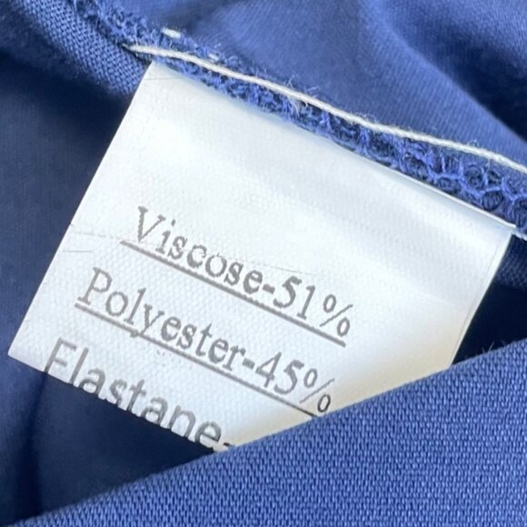 Kiczoy Womens Blue Viscose-Blend Flared Dress Pants Size 2 - New - Picture 4 of 6